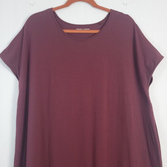Universal Standard Iconic Geneva Dress sz 22-24 Black Cherry asymmetrical casual - Picture 3 of 8